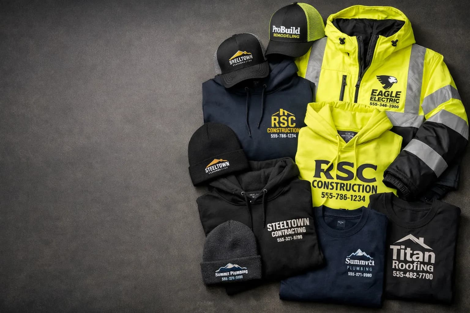 Custom branded contractor workwear